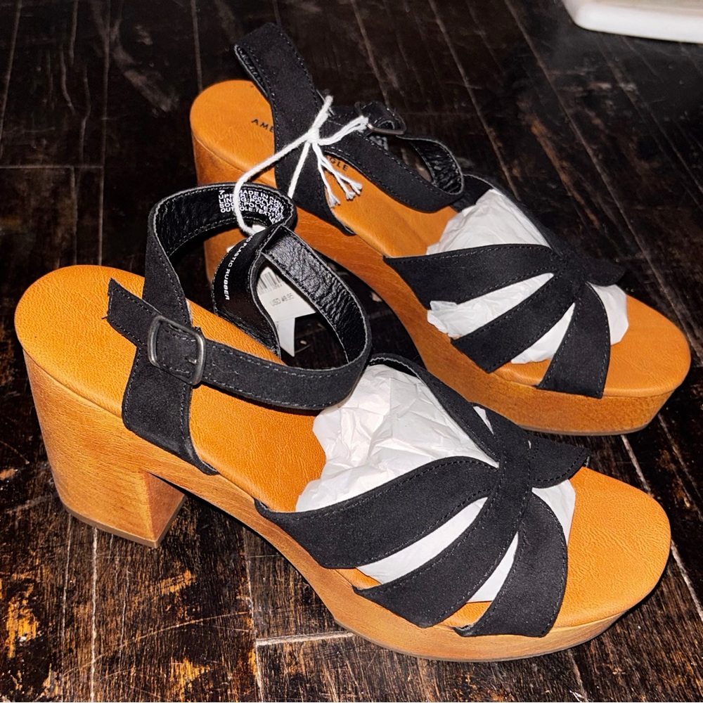 Black Strappy Platform Heels